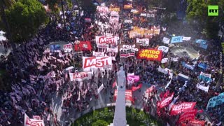 THOUSANDS protest over Argentina’s negotiations with IMF