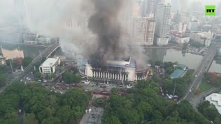 Huge inferno engulfs Manila’s historic Central Post Office