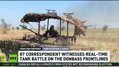 RT witnesses real-time tank battle on the frontline