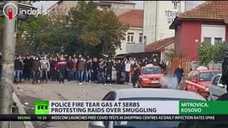 Kosovo police clash with Serb crowd over smuggling