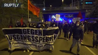 Anti-curfew protest dispersed by police in Germany’s Stuttgart