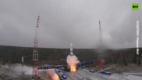 Launch of Soyuz-2.1B carrier rocket from Plesetsk cosmodrome
