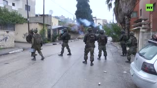Palestinians tear gassed by Israeli military