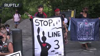 Environmental activists rally in DC against 'Line 3' pipeline