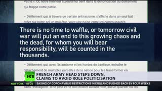 French Army head steps down, claims to avoid role politicisation