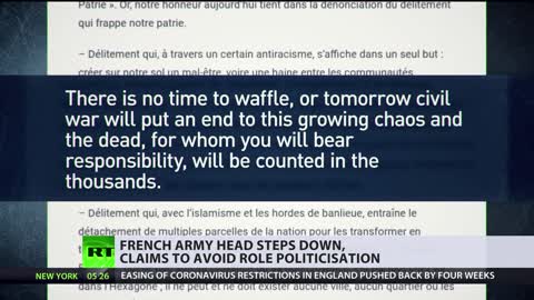 French Army head steps down, claims to avoid role politicisation