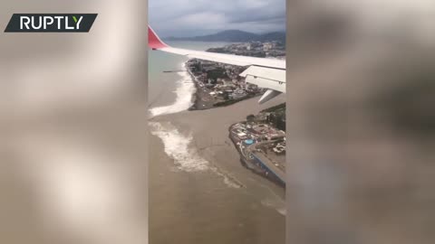 Waters of the Black Sea turn muddy as a result of flooding in Sochi
