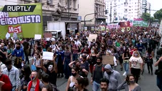 Eco-activists march through Buenos Aires on World Water Day