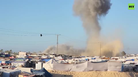 Airstrike hits near refugee tents in Khan Younis