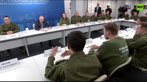Putin meets with students taking part in military operation in Ukraine