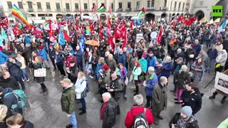 Anti-NATO demonstrators rally in Munich