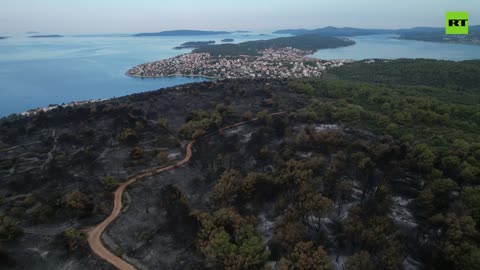 Croatia’s Ciovo Island ravaged by wildfire