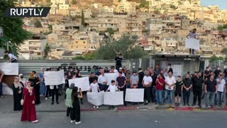 Crowds gather in East Jerusalem to rally against forced displacement