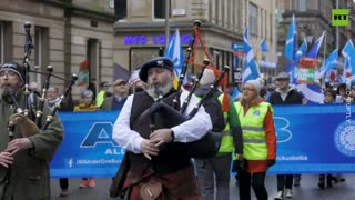 Hundreds hit Glasgow streets for pro-independence rally