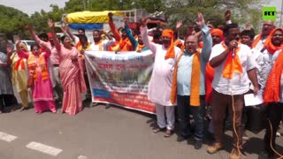 Hindu party supporters stage counter-rally amid Muslim anger