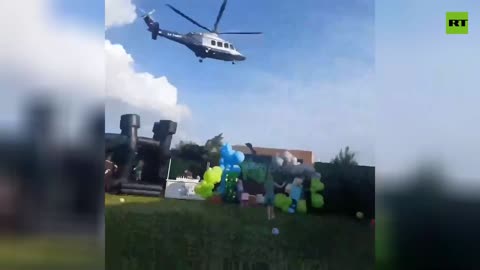 Сhopper ‘blows away’ kids’ party in Moscow region