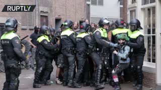 Clashes erupt at protest over affordable housing in Amsterdam