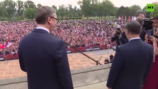 Xi given warm welcome in Serbian capital