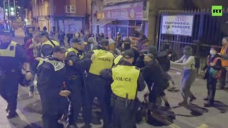 Clashes break out as Bristol police arrest protester