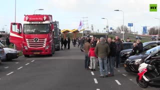 A Dutch ‘Convoy for Freedom’ Sets Off from the Hague to Protest COVID Restrictions