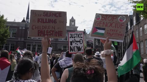 ‘Stop funding genocide’ | Hundreds of pro-Palestinian protesters rally in the Netherlands