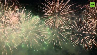 SCO leaders honored with fireworks show in Astana