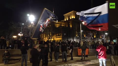 Locals rally in Belgrade to support Serbs from Kosovo and Metohija