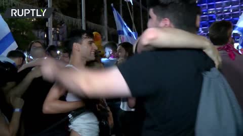 Thousands celebrate in Tel Aviv as Netanyahu removed from power