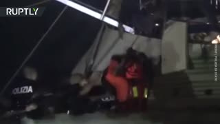Police rescue 75 migrants off Italian coast during storm