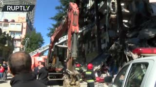 Child saved after Georgian apartment building collapse