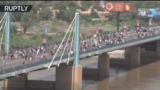 Huge crowds take to streets of Khartoum, Sudan amid ongoing coup d'etat