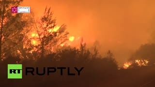 Wildfires in Azuébar, Spain