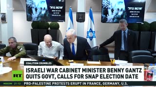 Israel’s war cabinet minister leaves Netanyahu’s govt
