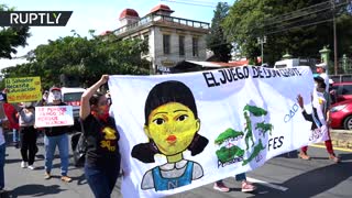 El Salvador demonstrators rally against bitcoin and President Nayib Bukele