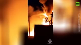 Fuel depot goes ablaze in Russia's North Caucasus