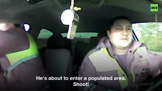 Shots fired as drunk driver tries to ditch Russian cops
