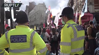 Crowd of XR protesters shuts down London junction