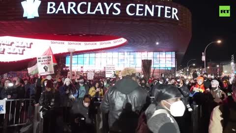 Hundreds descend on Barclays in Brooklyn to decry Rittenhouse trial verdict
