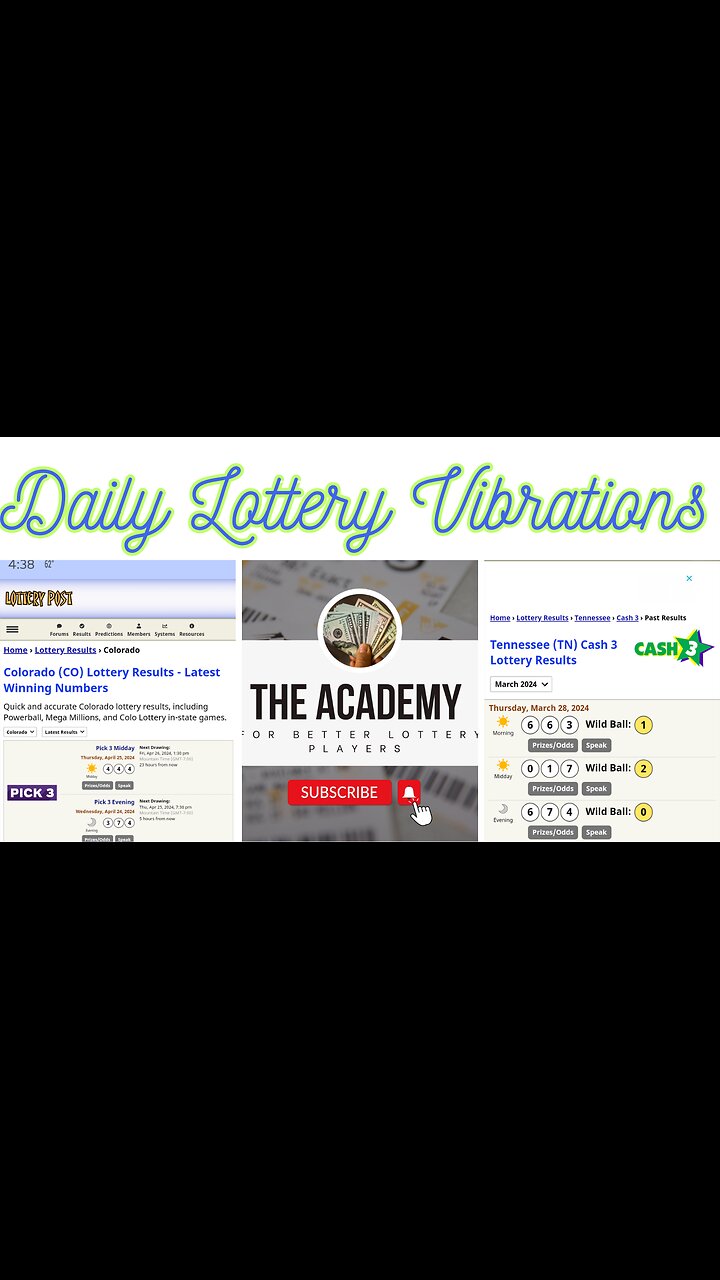 Weekend Daily Lottery Vibrations 💲 5-4-24 Lottery News and Suggestions