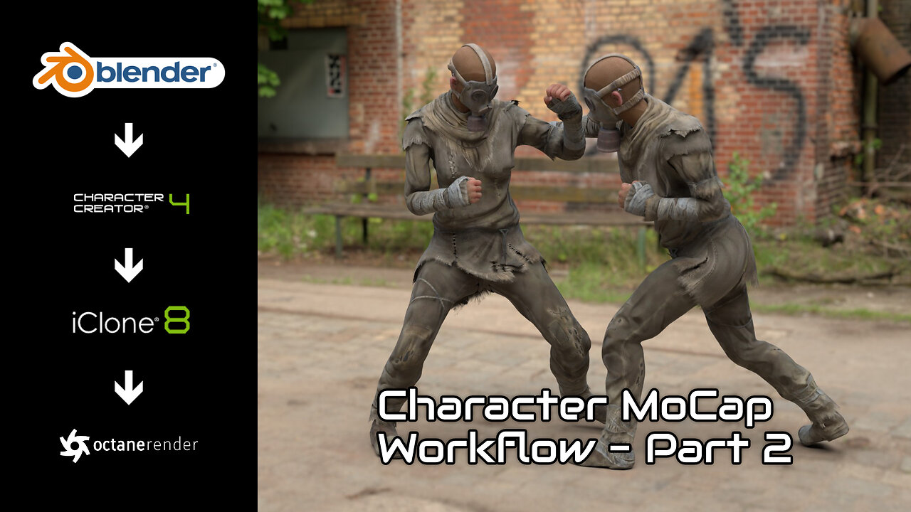 Character Motion Capture from iClone to Blender | Part 2/2 | Blender 3D Octane Render Tutorial