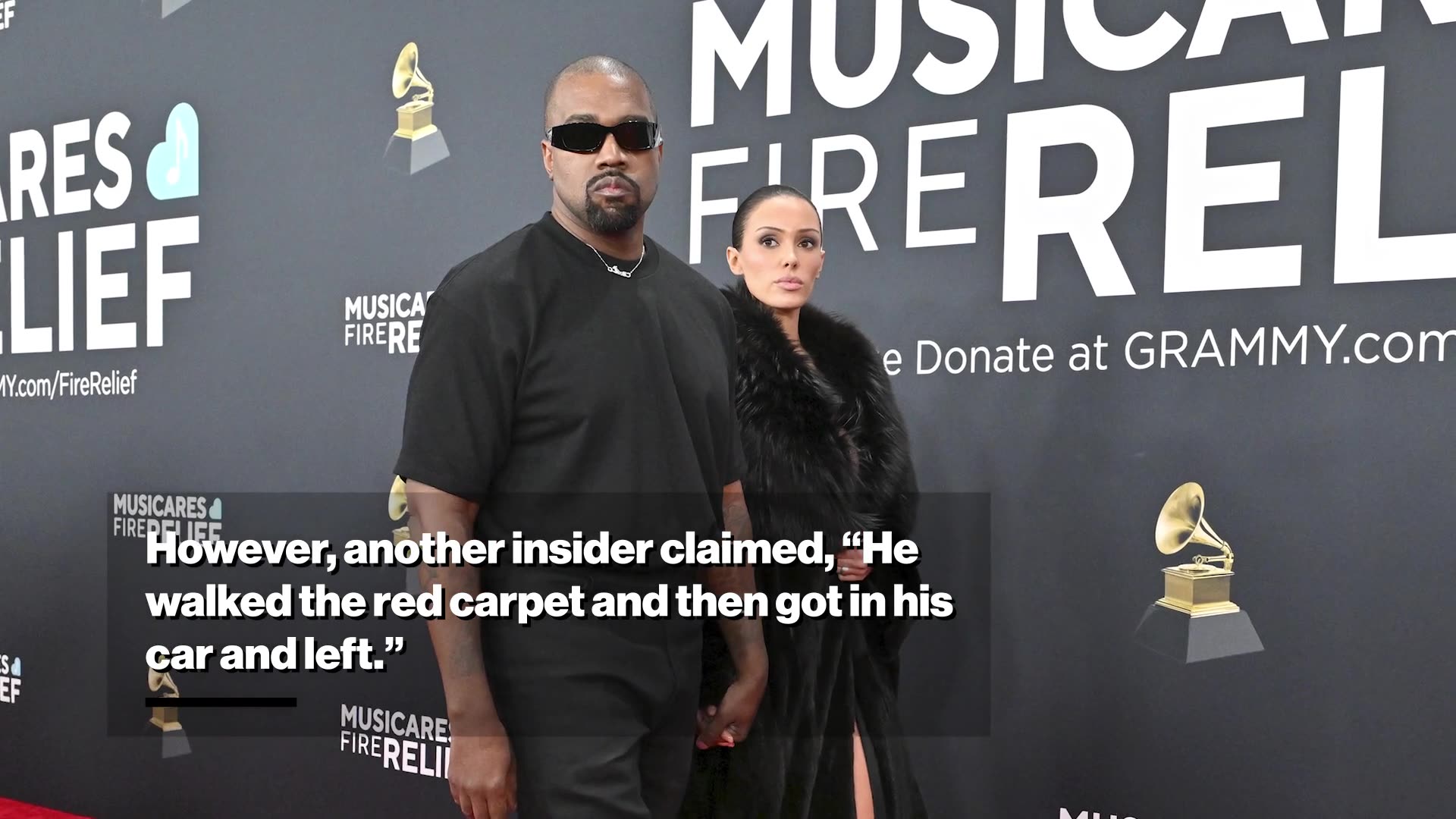 Heres what Kanye West said to wife Bianca Censori during nude Grammys 2025 red carpet appearance