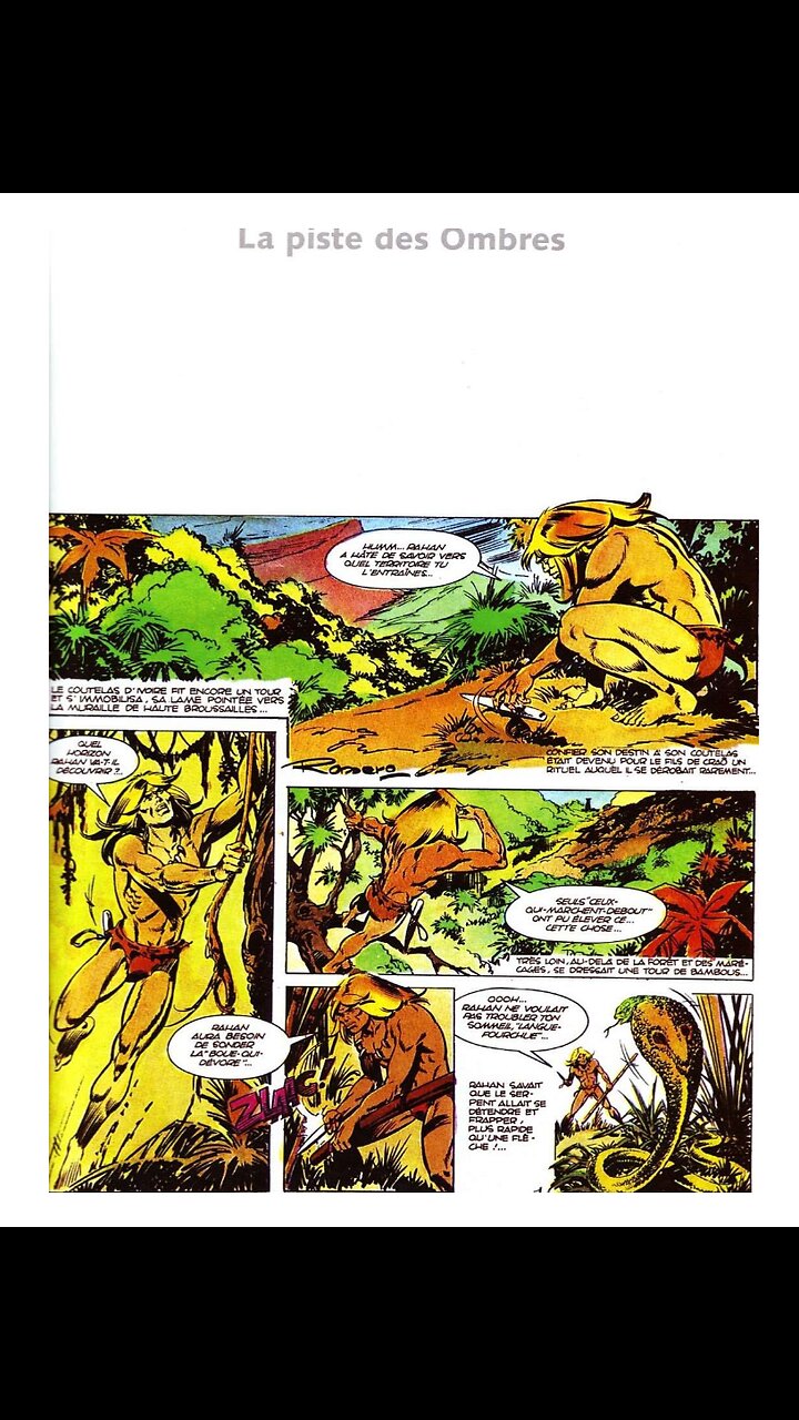 Rahan. Episode 158. By Roger Lecureux. The Shadow Trail. A Puke(TM) Comic.
