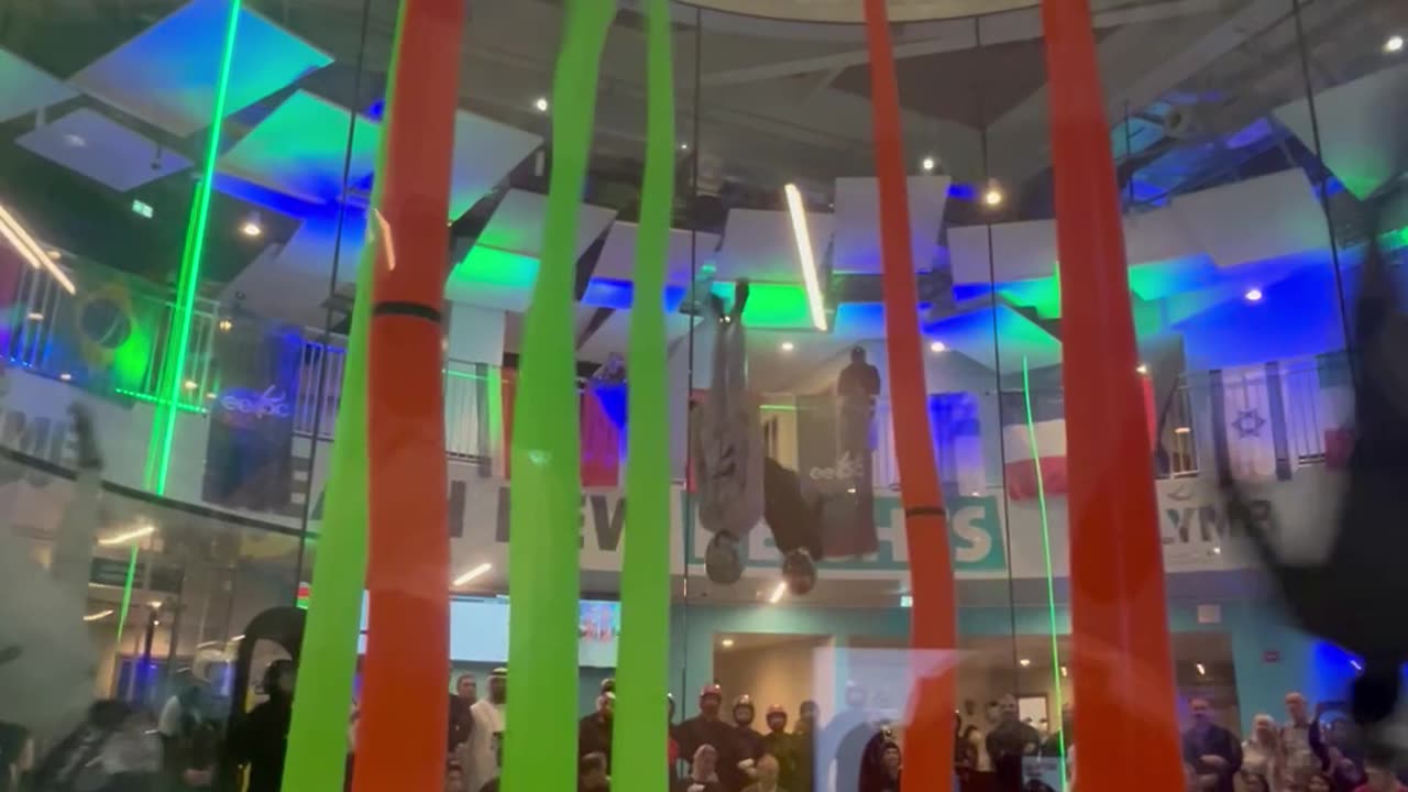 Indoor Skydiving Race In Abu Dhabi