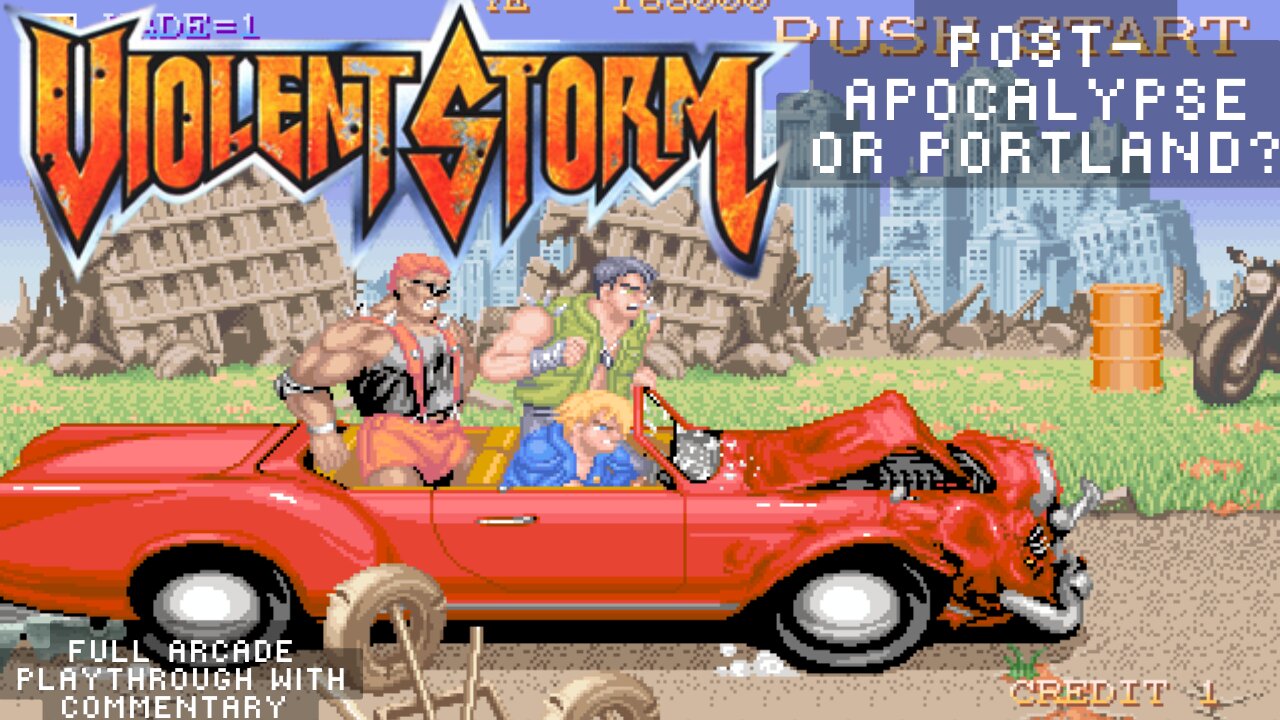 Violent Storm (1993) Full Arcade Game Playthrough (with Commentary)