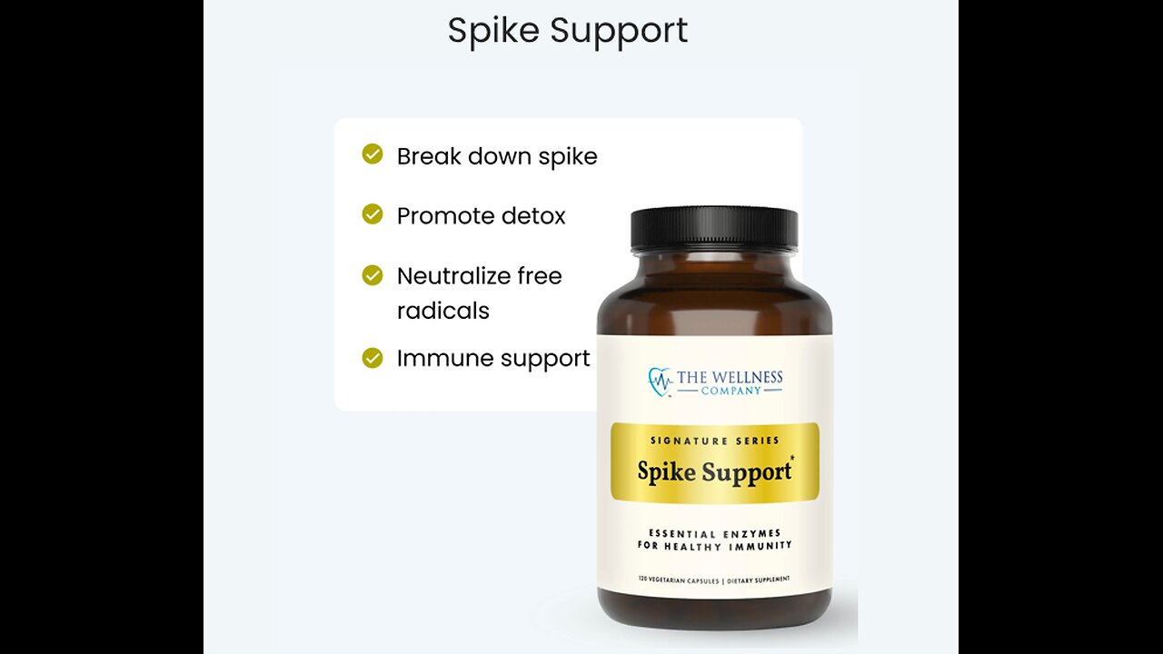 Revolutionary Spike Support Formula to support the bodys natural immune and detox pathways