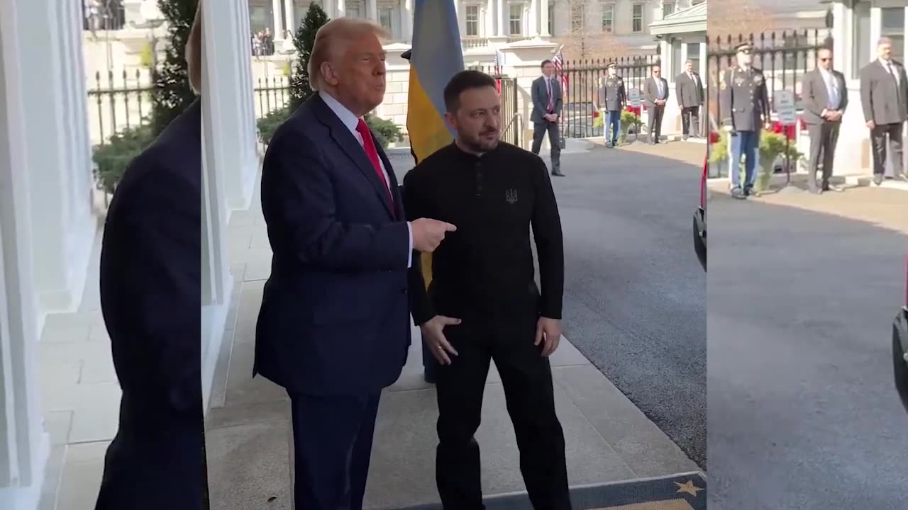 Trump mocks Zelenskyys jumpsuit as he arrives for Meeting: Hes all dressed up today 😆😂🤣