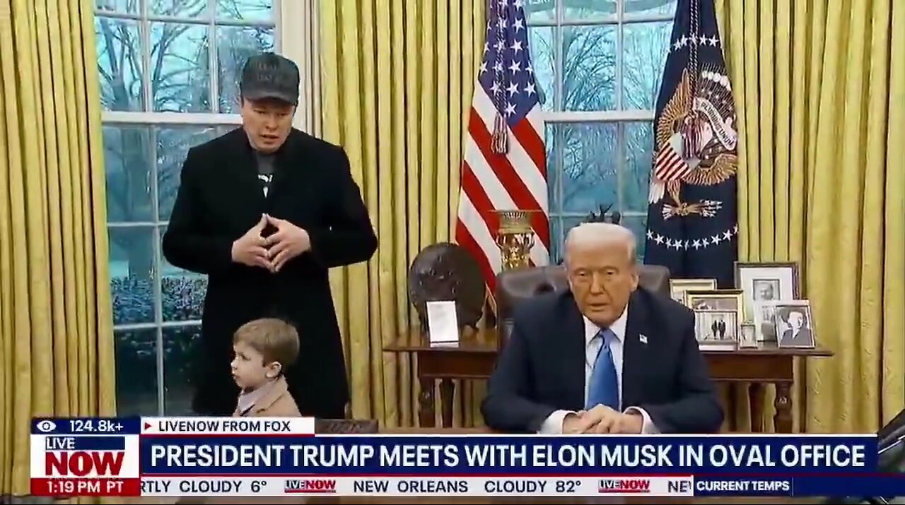 President TRUMP meets with ELON MUSK in the OVAL office