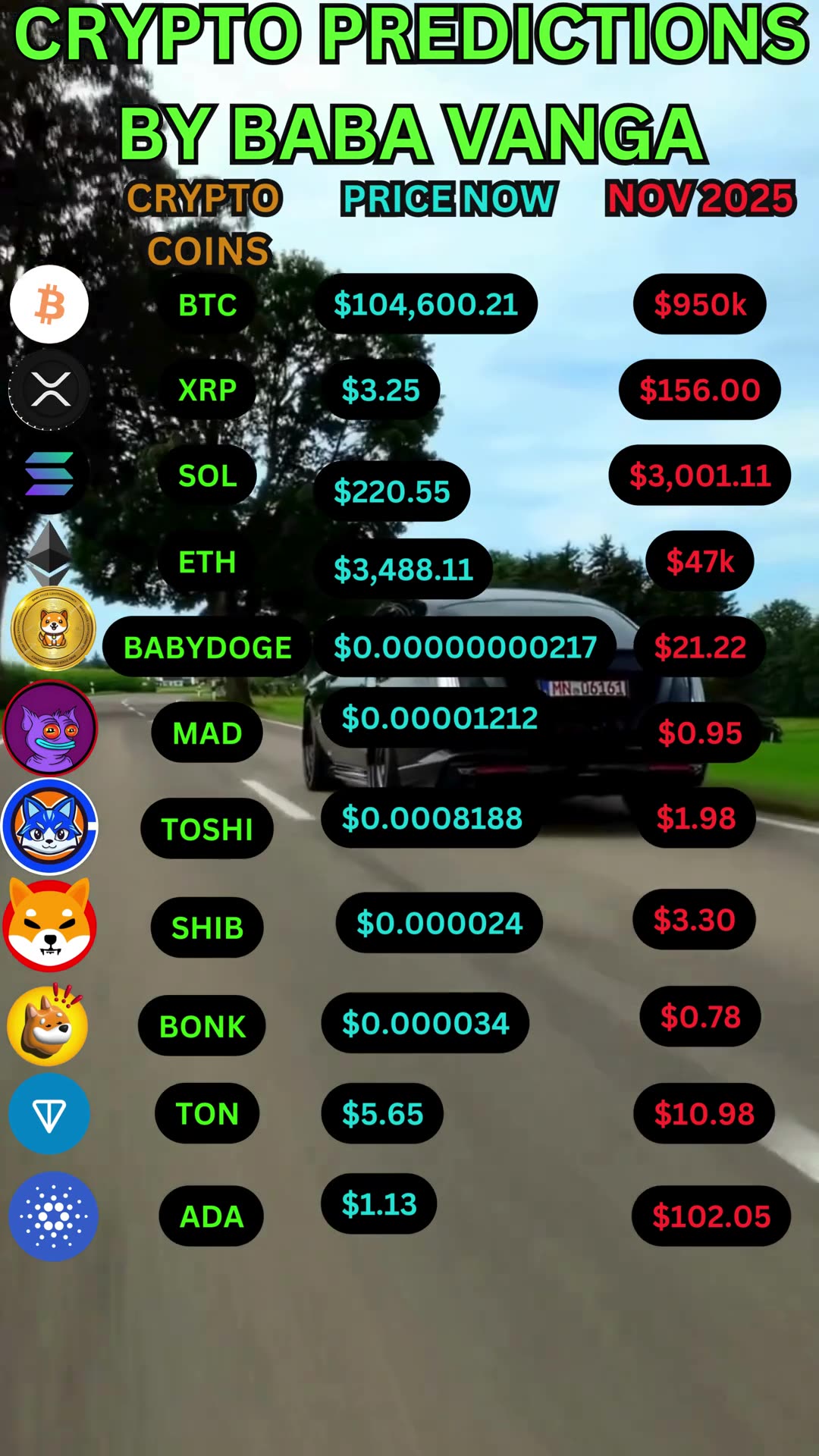 CRYPTO PREDICTION BY BABA VANGA