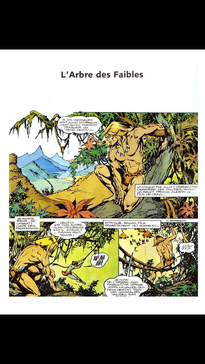 Rahan. Episode 156. By Roger Lecureux. The Tree of the Weak. A Puke(TM) Comic.