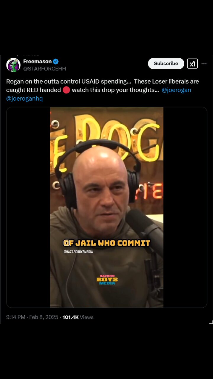 Rogan on the outta control USAID spending... These Loser liberals are caught RED handed 🔴